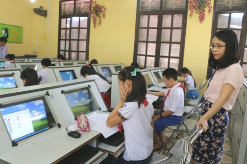 Các thí sinh tham gia Hội thi Tin học trẻ