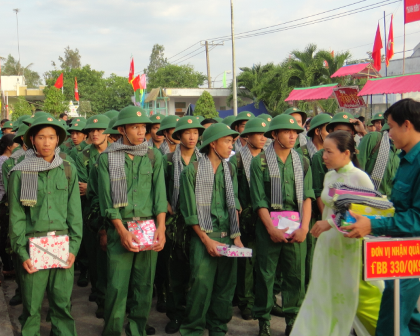 Các Tân binh trước giờ lên đường nhập ngũ